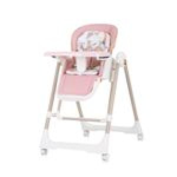 Chipolino Kinderhochstuhl 2 in 1 Milk Shake, verstellbar, Babyschaukel, Räder rosa