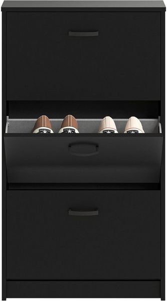 FMD Schuhschrank Step 3 Breite 58,5 cm, Tief 17 cm, mit 3 Klappen, Schuhkipper Bild 4