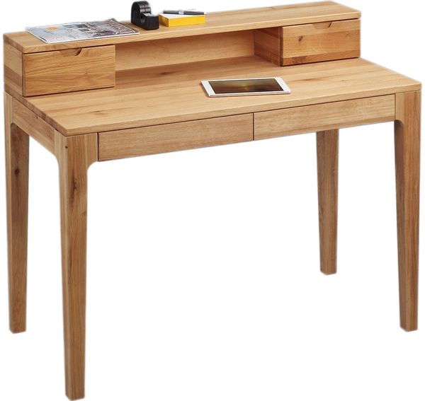 Schreibtisch Bürotisch Sekretär - Otto - 110x55 mm - Wildeiche massiv Bild 2