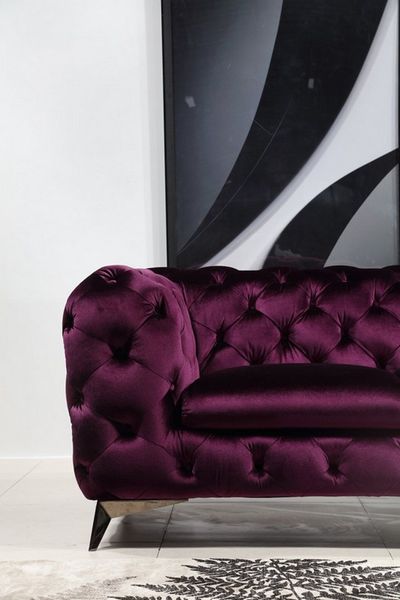 JVmoebel Sofa Chesterfield Zweisitzer-Couch in edlem italienischen Design, Made in Europa