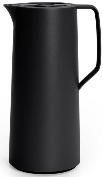 EMSA Motiva Isolierkanne, Isokanne, Kanne, Kaffeekanne, Edelstahl, Glas-Isolierkolben, Schwarz, 1 L, N41707 Bild 2