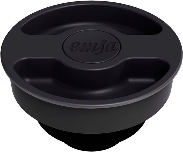 EMSA Motiva Isolierkanne, Isokanne, Kanne, Kaffeekanne, Edelstahl, Glas-Isolierkolben, Schwarz, 1 L, N41707 Bild 4