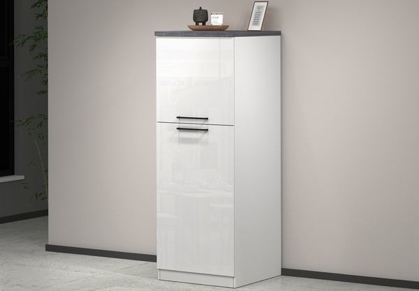 KOCHSTATION Vorratsschrank KS-Sole,Hauswirtschaftsschrank,Stauschrank,Küchenschrank Breite/Höhe 60/165 cm, 5 Fächer