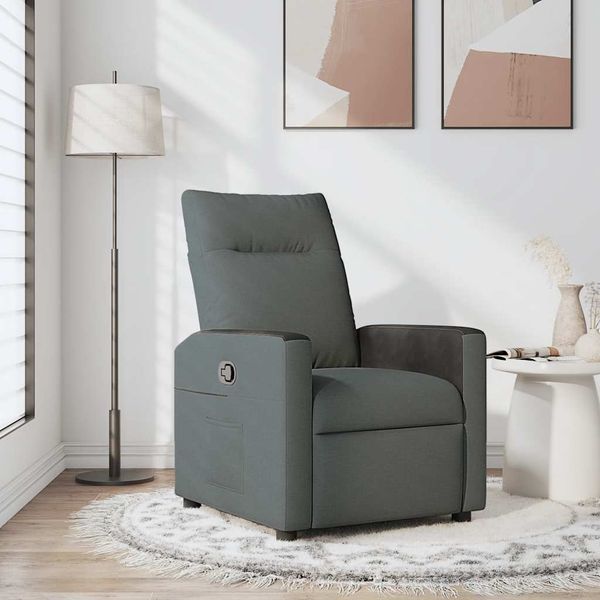 vidaXL Relaxsessel Dunkelgrau Stoff 4104826