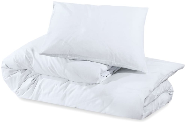 vidaXL Bettwäsche-Set Weiß 135x200 cm Leichte Mikrofaser 136021 Bild 5