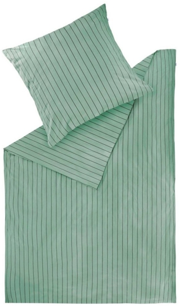 SCHÖNER WOHNEN-Kollektion Bettwäsche SOFT STRIPE Winter Bettwäsche, Baumwolle, 1 teilig, 135 x 200 cm in Salbei