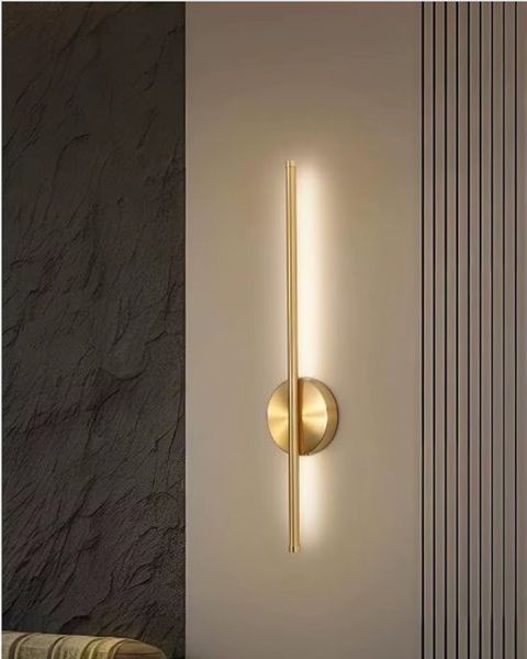 LED-Wandleuchte 50 cm kabellos magnetisch gold mit Fernbedienung