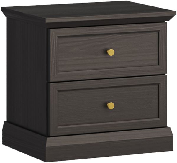 AX LIVING Nachttisch Kommode Levantos SN – 52 cm, Schwarz Grafit
