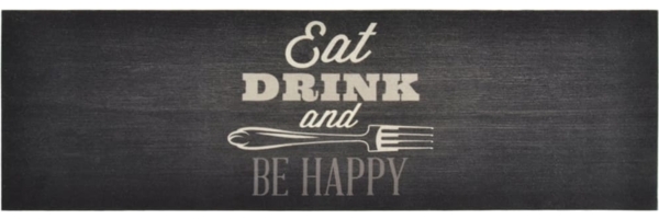 vidaXL Küchenteppich Waschbar Küche Schwarz 60x180 cm Samt 136559