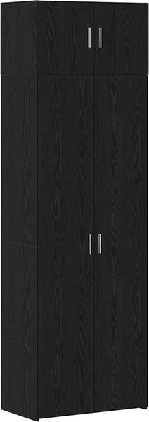 vidaXL Aufbewahrungsschrank 2 pcs Schwarz Eichen-Optik 3365634 Bild 2