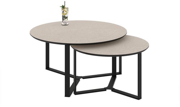 Couchtisch Mila / Massa CT, Beige, Grau