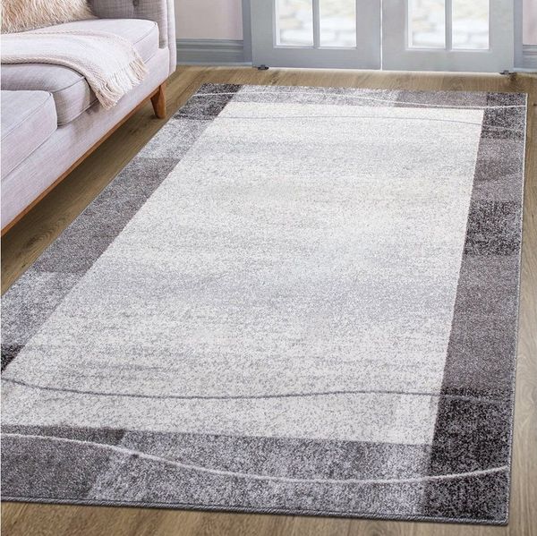 oKu-Tex Teppich Kurzflorteppich, modern, geometrisches Muster, Wohnzimmerteppich, rechteickig, Höhe: 11 mm, Teppich Wohnzimmer, Designteppich, meliert, weicher und dichter Flor