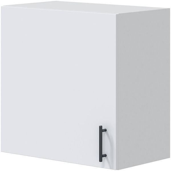 Dmora Hängeschrank 1 Tür Thyra, Wandregal, Multifunktionshilfe-Schrank, 60x34 h59 cm, Weiß