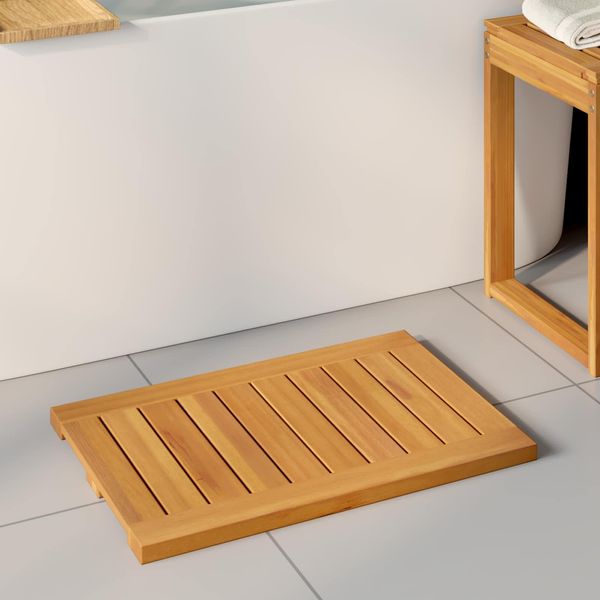 vidaXL Badematte Uni Braun 60 x 40 cm Holz 42025266