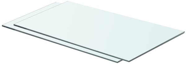 vidaXL Regalböden 2 Stk. Glas Transparent 60 x 30 cm 3051566