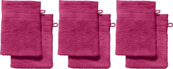 REDBEST Waschhandschuh Waschhandschuh "Chicago" 6er-Pack, Frottier, Walk-Frottier Uni