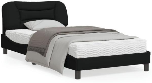 vidaXL Bettgestell ohne Matratze "Hvar" Schwarz 100x200 cm Stoff 3207753