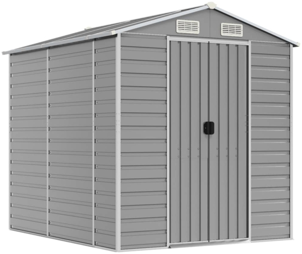 vidaXL Gerätehaus Hellgrau 191x215x198 cm Verzinkter Stahl 3188243
