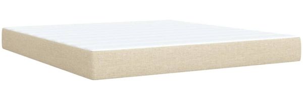 vidaXL Boxspringbett mit Matratze Creme 180x200 cm Stoff 3292865 Bild 9