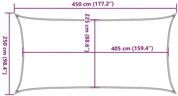 vidaXL Sonnensegel 160 g/m² Rechteckig Sandfarben 2,5x4,5 m HDPE 4002037 Bild 10