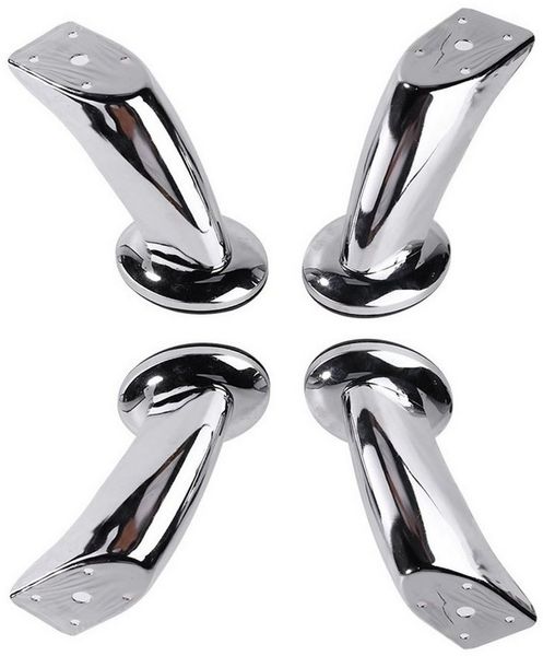 BAYLI Tischbein 4er Set Möbelbeine Metall, Schrankfüße [Höhe-12 cm], Beine für Sofas