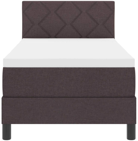 vidaXL Boxspringbett mit Matratze Dunkelbraun 80 x 200 cm Stoff 3342243 Bild 7