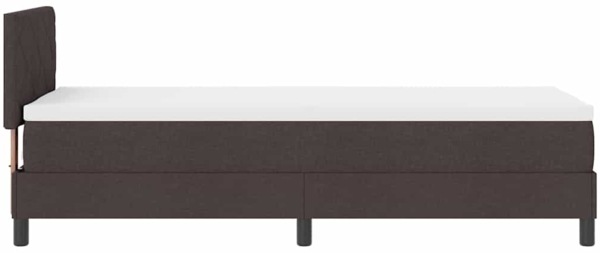 vidaXL Boxspringbett mit Matratze Dunkelbraun 80 x 200 cm Stoff 3342243 Bild 8