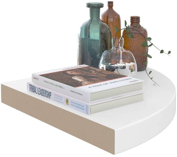 vidaXL Eck-Schweberegale 2 Stk. Hochglanz-Weiß 35x35x3,8 cm MDF 323908 Bild 7