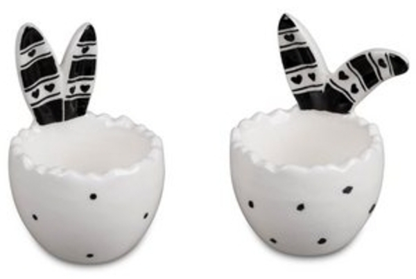 formano Eierbecher Oster Eierbecher von Formano im 2er Set schwarz weiß + bunt, aus Keramik Bild 4