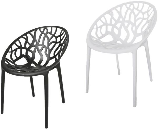 Stuhl Susanne, Stapelbar, Maße 60 x 60 x 80 cm, aus Kunststoff, Stühle für den Garten, wetterfeste Möbel für Camping, Sessel für Esszimmer oder Küche