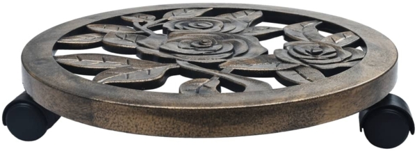 vidaXL Pflanzenroller 6 Stk. Bronze 38 cm Kunststoff 48229