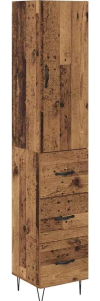 vidaXL Highboard Altholz 69,5 x 34 x 180 cm Holzwerkstoff 3402723