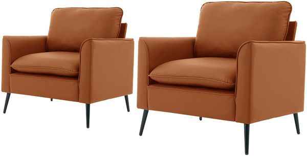 Relaxsessel Braun aus Kunstleder mit atmungsaktiver Oberfläche und gepolstertem Kopf- und Lendenkissen,80x80x68 cm Bild 8