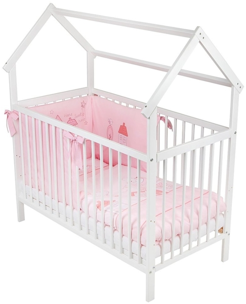 Hausbett Home Sweet Rosa 60x120 Bio Bettset