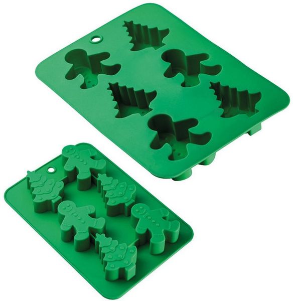 Macma Backform Weihnachts Silikon Backform / mit Tannenbaum und Lebkuchenmann