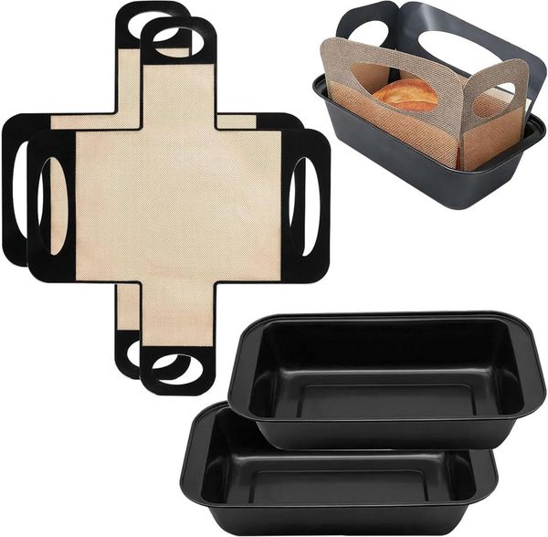 FELIXLEO Brotbackform 2Stk Edelstahl Brotbackform 27,5 x 15 x 6 cm Antihaft Kastenform Set, (1-tlg)