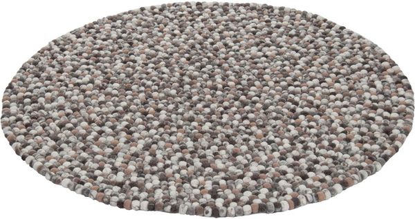 THEKO Wollteppich Felty 2.2, rund, Höhe: 22 mm, Filzkugel-Teppich, reine Wolle, handgefertigt