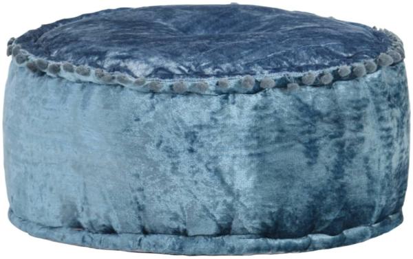 vidaXL Pouf Rund Samt 40x20 cm Blau 287566