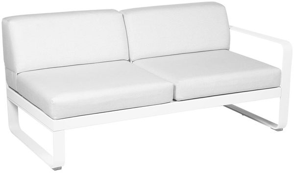 Bellevie Lounge 2-Sitzer Modul 01 Baumwollweiß 81 Grauweiß Rechts
