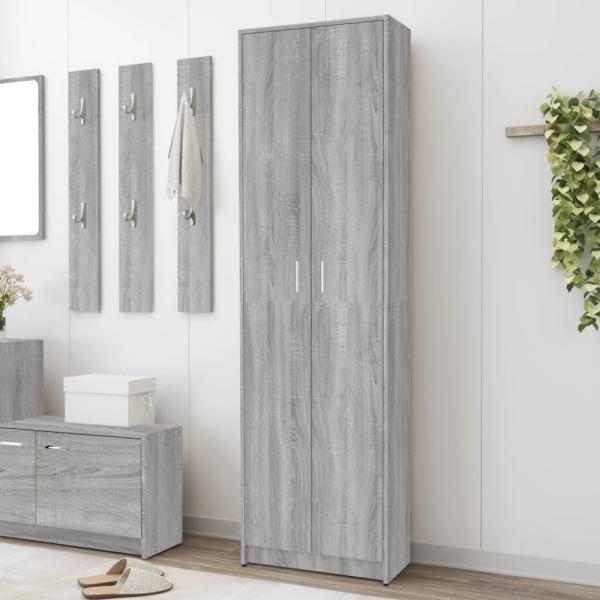 vidaXL Garderobenschrank Grau Sonoma 55x25x189 cm Holzwerkstoff 815517