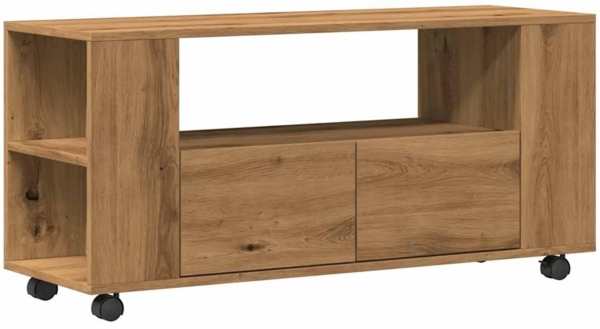 vidaXL TV-Schrank mit Rollen Artisan-Eiche 102x34,5x43cm Holzwerkstoff 855991