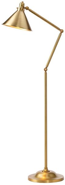 Stehlampe, Stahl, Messing, H 167,3 cm