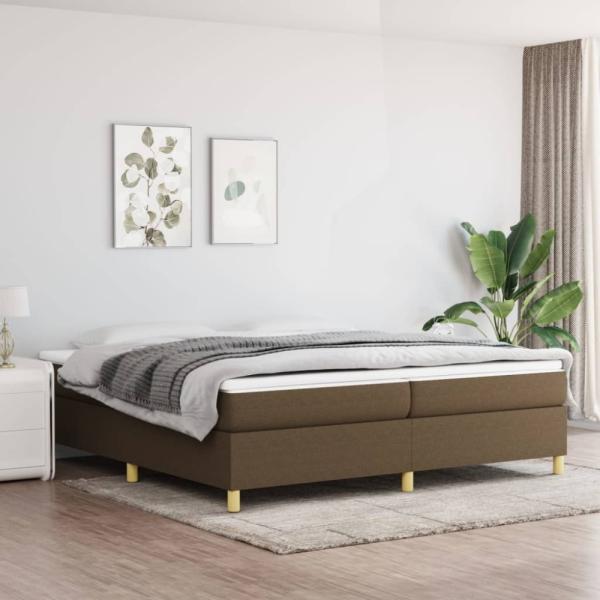 Boxspringbett Dunkelbraun 200x200 cm Stoff [3120988]