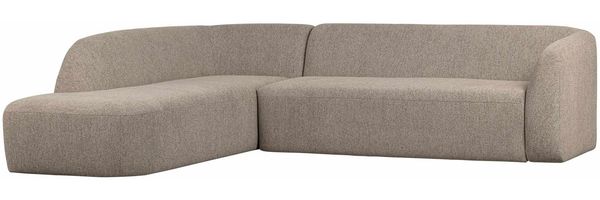 Ecksofa Sloping, Links, Hellbraun
