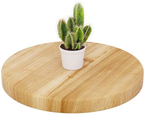 LAMO Manufaktur Esstischplatte LAMO Manufaktur Holzplatte rund 40 cm aus Naturholz für Couchtisch (Bürotisch, Esstischtischplatte), Kaffeetisch, Kindertisch, Stärke: 28 mm Farbe: Rustikal