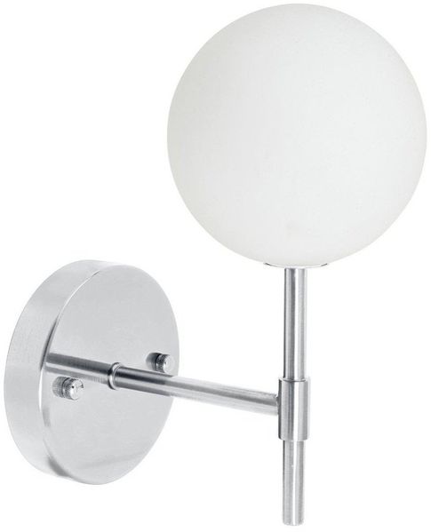 PR Home Sigma S Wandlampe in Kugelform chrom opal G9 25x12x19cm