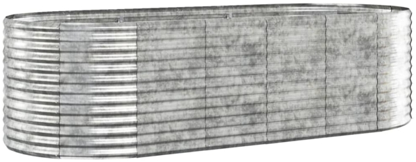 vidaXL Hochbeet Verzinkter Stahl 249x100x68 cm Silbern 319067