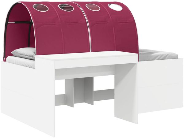 vidaXL Bettrahmen mit Tunnel 3 Stk. Weiß und Rot Holzwerkstoff 3423645 Bild 2