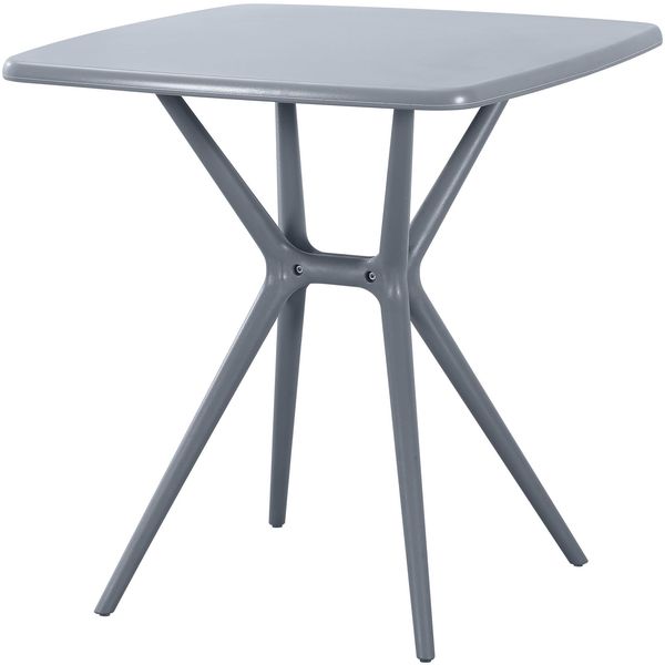 Gartenmöbel-Set GRETA mit 2 Stühlen - 156x72x81cm, Kunststoff, Grau | Balkonset Gartenset Tisch mit Stühlen Bistroset Outdoor Bild 5