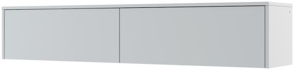 MEBLINI Hängeschrank für Horizontal Schrankbett Bed Concept - Wandschrank mit Ablagen und Teleskopen - Wandregal - BC-15 für 160x200 Horizontal - Grau Matt